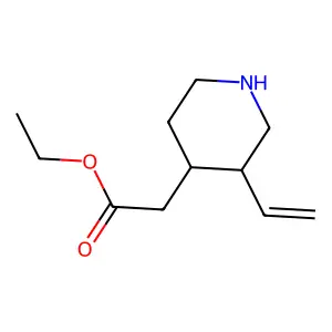 Ethyl 2-(3-vinyl-piperidin-4-YL)acetate structure