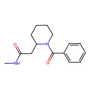 2-(1-benzoylpiperidin-2-yl)-N-methylacetamide structure