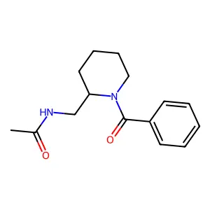 N-[(1-benzoylpiperidin-2-yl)methyl]acetamide structure
