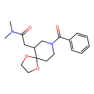 2-(8-Benzoyl-1,4-dioxa-8-azaspiro[4.5]decan-6-yl)-N,N-dimethylacetamide structure