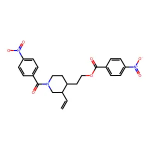 2-[3-Ethenyl-1-(4-nitrobenzoyl)piperidin-4-yl]ethyl 4-nitrobenzoate structure