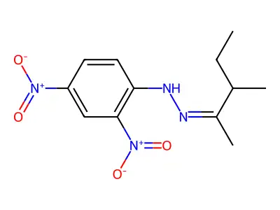 N-(3-methylpentan-2-ylideneamino)-2,4-dinitroaniline structure
