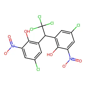 2,2'-(2,2,2-Trichloroethane-1,1-diyl)bis(4-chloro-6-nitrophenol) structure