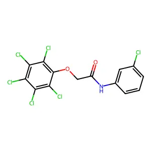 N-(3-chlorophenyl)-2-(2,3,4,5,6-pentachlorophenoxy)acetamide structure
