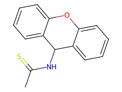 N-(9H-xanthen-9-yl)ethanethioamide structure