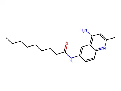 N-(4-amino-2-methylquinolin-6-yl)nonanamide structure