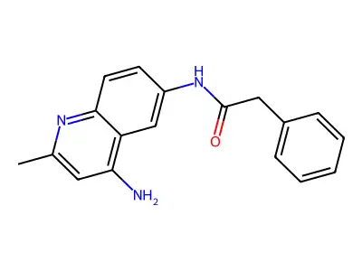 N-(4-amino-2-methylquinolin-6-yl)-2-phenylacetamide structure