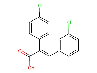 3-(3-Chlorophenyl)-2-(4-chlorophenyl)prop-2-enoic acid structure