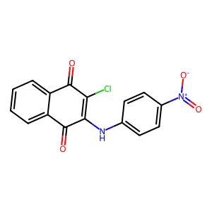 2-Chloro-3-[(4-nitrophenyl)amino]naphthalene-1,4-dione structure