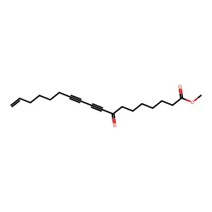 Methyl 8-oxo-17-octadecene-9,11-diynoate structure