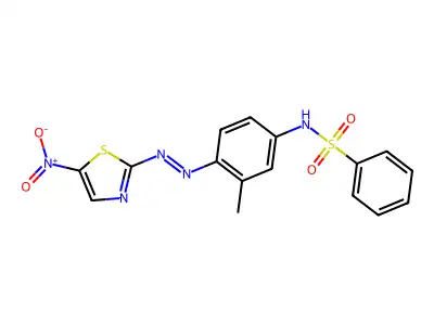 N-(3-Methyl-4-(2-(5-nitro-2-thiazolyl)diazenyl)phenyl)benzenesulfonamide structure