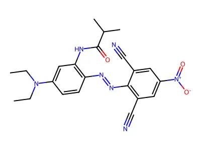 Propanamide, N-(2-((2,6-dicyano-4-nitrophenyl)azo)-5-(diethylamino)phenyl)-2-methyl- structure