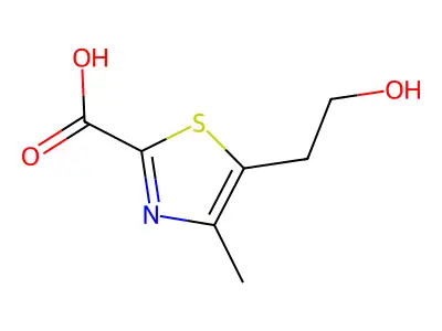 5-(beta-Hydroxyethyl)-4-methylthiazole-2-carboxylic acid structure