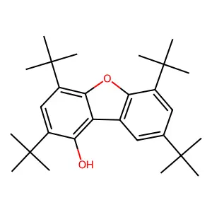 2,4,6,8-Tetra-tert-butyldibenzo[b,d]furan-1-ol structure