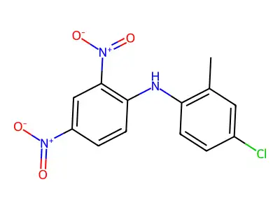 4-Chloro-N-(2,4-dinitrophenyl)-2-methylbenzenamine structure