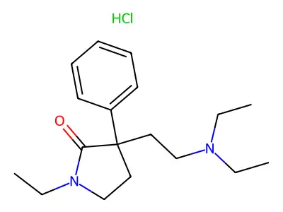 3-[2-(Diethylamino)ethyl]-1-ethyl-3-phenyl-2-pyrrolidinone structure