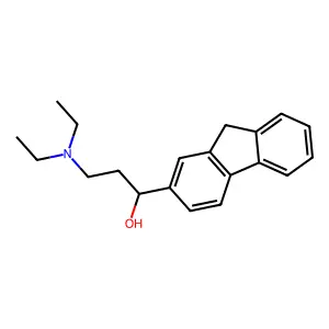 3-(diethylamino)-1-(9H-fluoren-2-yl)propan-1-ol structure