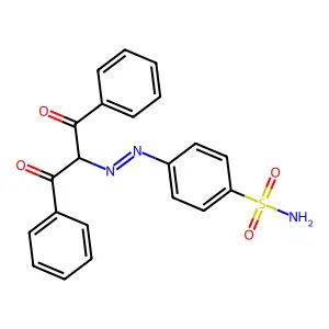 4-[(E)-(1,3-Dioxo-1,3-diphenylpropan-2-yl)diazenyl]benzene-1-sulfonamide structure