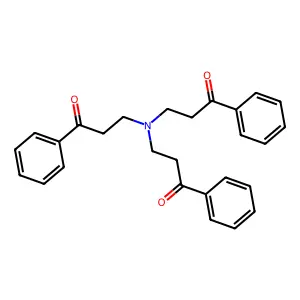 3-[Bis(3-oxo-3-phenylpropyl)amino]-1-phenylpropan-1-one structure