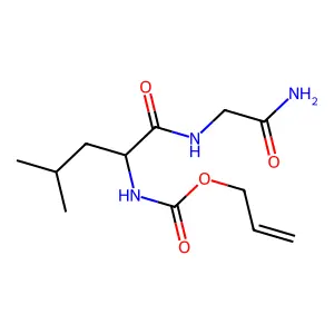N-{[(Prop-2-en-1-yl)oxy]carbonyl}leucylglycinamide structure