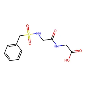 ({[(Benzylsulfonyl)amino]acetyl}amino)acetic acid structure