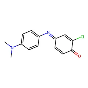 2,5-Cyclohexadien-1-one, 2-chloro-4-(p-dimethylaminophenyl)imino- structure