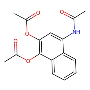 (4-Acetamido-1-acetyloxynaphthalen-2-yl) acetate structure