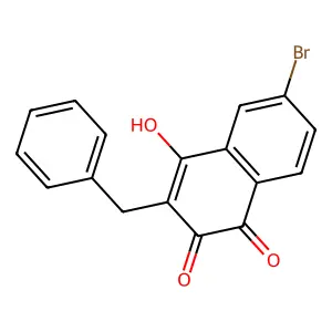 3-Benzyl-6-bromo-4-hydroxynaphthalene-1,2-dione structure
