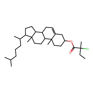 Cholest-5-en-3-yl 2-chloro-2-methylbutanoate structure