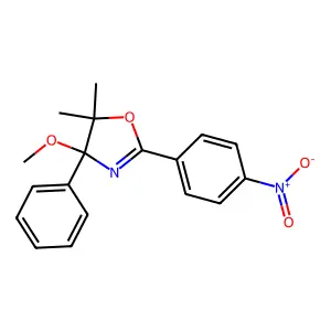 4-Methoxy-5,5-dimethyl-2-(4-nitrophenyl)-4-phenyl-1,3-oxazole structure