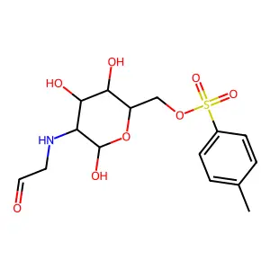 [3,4,6-Trihydroxy-5-(2-oxoethylamino)oxan-2-yl]methyl 4-methylbenzenesulfonate structure