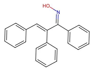 N-(1,2,3-triphenylprop-2-enylidene)hydroxylamine structure