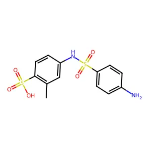 4-[(4-Aminobenzene-1-sulfonyl)amino]-2-methylbenzene-1-sulfonic acid structure