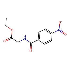 Ethyl 2-[(4-nitrobenzoyl)amino]acetate structure