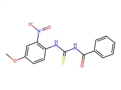 1-Benzoyl-3-(4-methoxy-2-nitrophenyl)-2-thiourea structure
