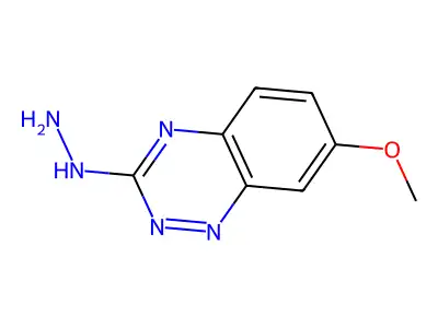 3-Hydrazino-7-methoxy-1,2,4-benzotriazine structure