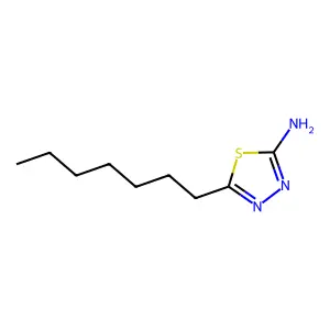 5-Heptyl-1,3,4-thiadiazol-2-amine structure