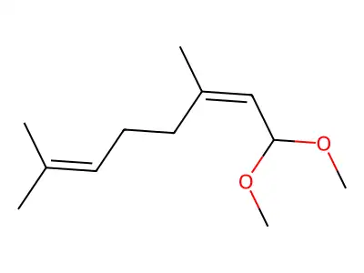 1,1-Dimethoxy-3,7-dimethyl-2,6-octadiene structure