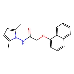 Acetamide, N-(2,5-dimethyl-1H-pyrrol-1-yl)-2-(1-naphthalenyloxy)- structure