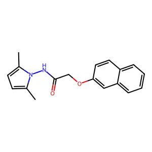 Acetamide, N-(2,5-dimethyl-1H-pyrrol-1-yl)-2-(2-naphthalenyloxy)- structure