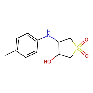 (3S,4R)-3-hydroxy-4-[(4-methylphenyl)amino]thiolane-1,1-dione structure