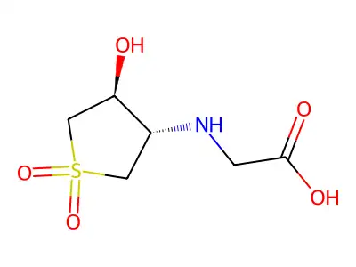 2-[[(3R,4R)-4-hydroxy-1,1-dioxothiolan-3-yl]amino]acetic acid structure