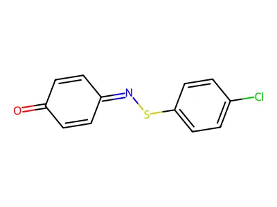 4-(4-chlorophenyl)sulfanyliminocyclohexa-2,5-dien-1-one structure