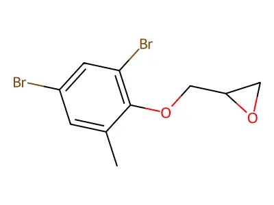 Oxirane, 2-((2,4-dibromo-6-methylphenoxy)methyl)- structure
