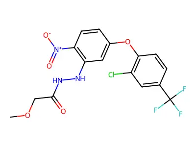 Acetic acid, methoxy-, 2-(5-(2-chloro-4-(trifluoromethyl)phenoxy)-2-nitrophenyl)hydrazide structure