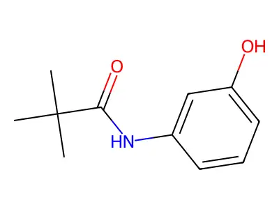N-(3-hydroxyphenyl)pivalamide structure