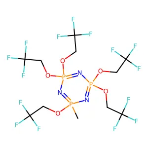 2-methyl-2,4,4,6,6-pentakis(2,2,2-trifluoroethoxy)-1,3,5-tri structure