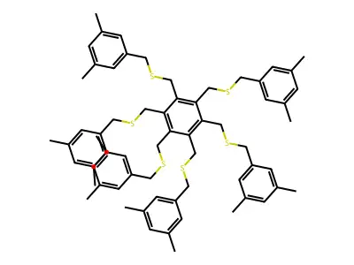 1,2,3,4,5,6-Hexakis[(3,5-dimethylphenyl)methylsulfanylmethyl]benzene structure