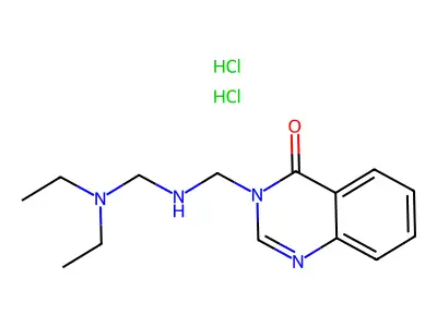 4(3H)-Quinazolinone, 3-((((diethylamino)methyl)amino)methyl)-, dihydrochloride structure