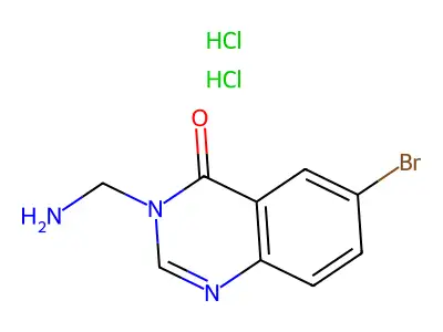 4(3H)-Quinazolinone, 3-(aminomethyl)-6-bromo-, dihydrochloride structure